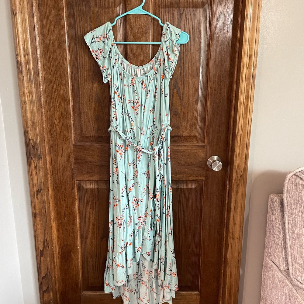 Floral Mint Green Dress